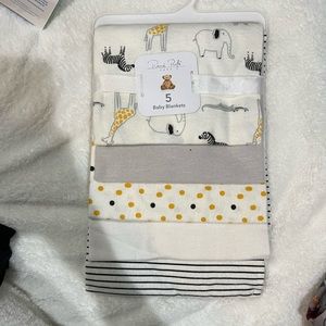 Pack of 5 baby blankets NWT